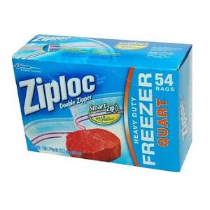 Ziploc Freezer Quart Bags x54