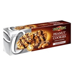 Quickbury Cookies Peanut Choco Striped Sugar-Free 150 g