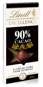 Lindt Excellence Dark Chocolate 90 Percent Cocoa 100 g