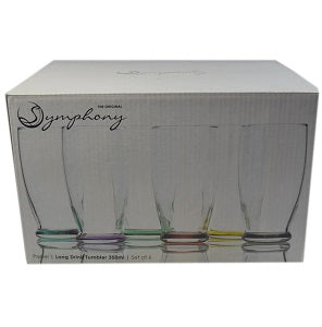 Symphony Pastel Long Drink Tumbler 350 ml x6
