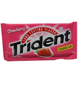 Trident Sugar Free Chewing Gum Strawberry Flavor 8 g x5