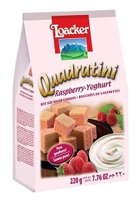 Loacker Quadratini Rasberry Yoghurt Wafer 220 g