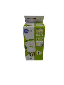GE Energy Saving Screw Bulb 440 Lumen E27 8W