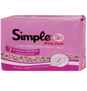 Simple Slim Wing Pads Ultra Thin Extra Long 32 cm x7