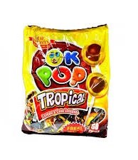 OK Pop Tropical Lemon & Cola Lollipop x50