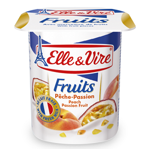 Elle & Vire Yoghurt Peach Passion 125 g x4