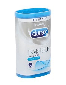 Durex Invisible Extra Thin 12 Condoms