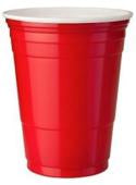 Disposable Plastic Cup 500 ml - Red x10