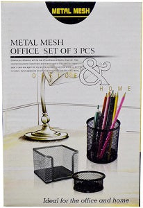 Metal Mesh Desk Set x3