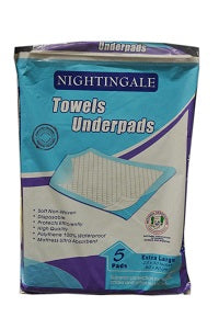 Nightingale Towels Underpads Extra Large 60 x 90 cm x5