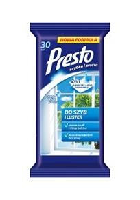 Presto Moistened Wipes For Windows & Mirrors x30
