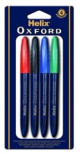Helix Oxford Permanent Marker 4 Colours