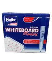 Helix Drywipe Whiteboard Marker Bullet Tip x8