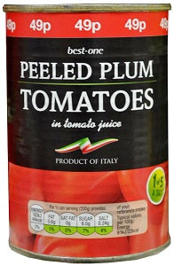 Best-One Peeled Plum Tomatoes In Tomato Juice 400 g