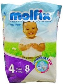 Molfix Size 4 Maxi 7-18 kg x8