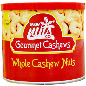 M & W Gourmet Whole Cashew Nuts Roasted With Chili Pepper Tin 250 g