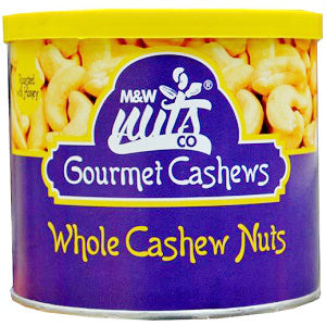 M & W Gourmet Whole Cashew Nuts Roasted With Honey Tin 250 g