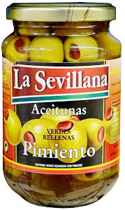 La Sevillana Green Olives Stuffed With Pimento Jar 350 g