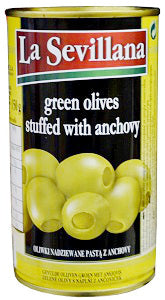 La Sevillana Green Olives Stuffed With Anchovy Tin 350 g