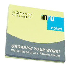 Info Notes Sticky Notes 75 x 75 mm - 100 Sheets