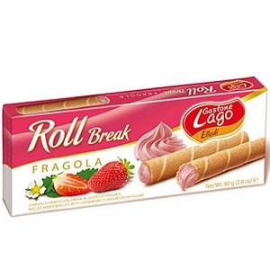 Elledi Roll Break Wafer Strawberry 80 g
