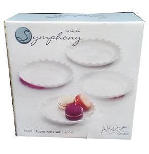 Symphony Pearl Tapas Plate Set x4