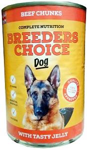 Breeders Choice Dog Beef Chunks In Jelly 400 g