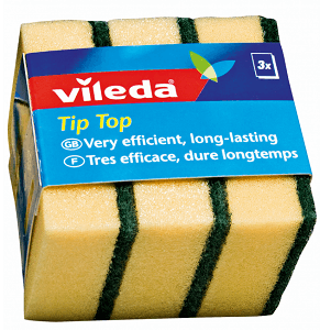 Vileda Tip Top Sponge Scourer x3