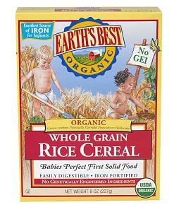Earth's Best Organic Whole Grain Rice Cereal 227 g