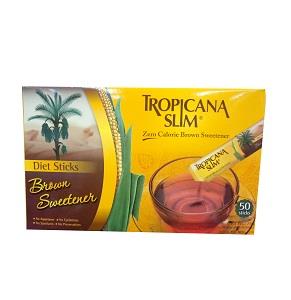 Tropicana Slim Zero-Calorie Brown Sweetener 75 g 50 Sticks
