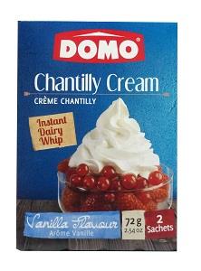 Domo Instant Dairy Whip Chantilly Cream Vanilla 72 g