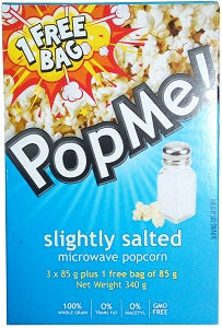 PopMe Microwave Popcorn Slightly Salted 340 g