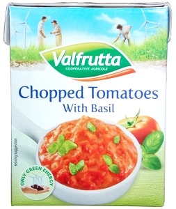 Valfrutta Chopped Tomatoes In Tomato Basil 390 g