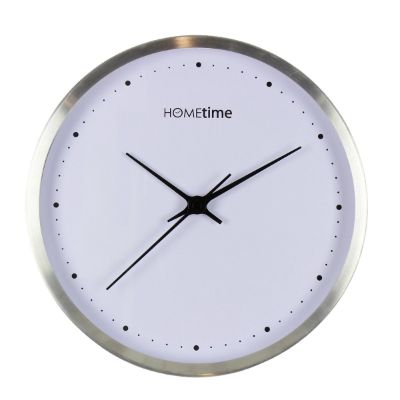 Hometime Wall Clock Aluminium Silver Fin 25 cm