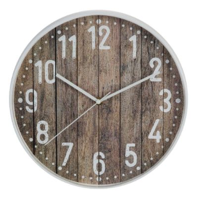 Widdop Hometime Wall Clock White Egde - Plastic Case 30.5 cm