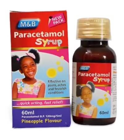 May & Baker Paracetamol Syrup 120 mg/5 ml Pineapple Flavour 60 ml
