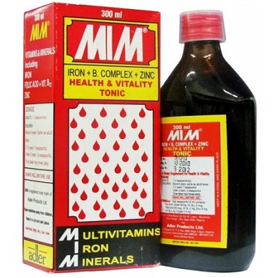 MIM Iron + B-Complex + Zinc Tonic 300 ml