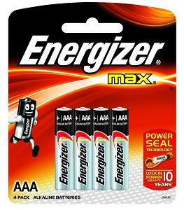 Energizer Max Battery AAA x4