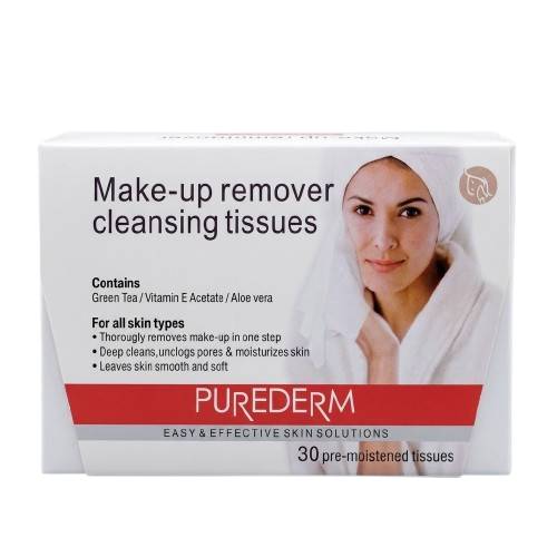 Purederm Make Up Remover Cleansing Tissues x30