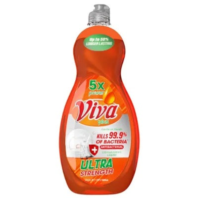 Viva Plus Ultra Strength Dish Washing Liquid Anti-Bacterial 1 L