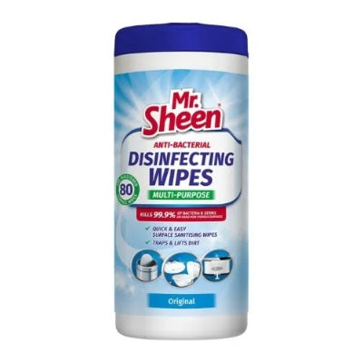 Mr Sheen Anti-Bacterial Multi-Purpose Disinfecting Wipes Original x80