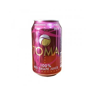 Toma Non Alcoholic Red Grape Juice Can 33 cl x24