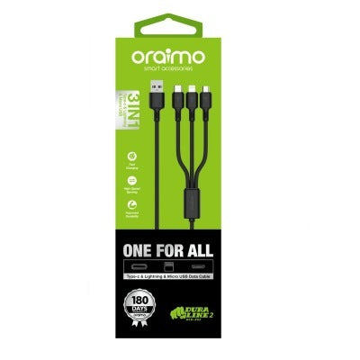 Oraimo X92 3 In 1 Fast Charge Data Cable