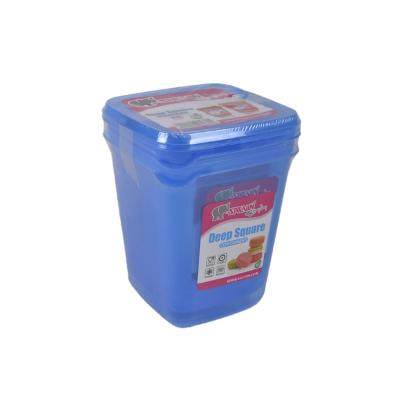Sacvin Everyday Kitchen Essentials Deep Square Containers Easy Snap Lid 4 Pack - 1 L x2 + 1.8 L x2