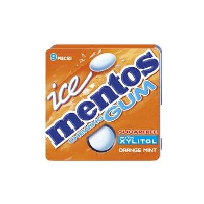 Mentos Ice Chewing Gum Orange Mint Sugar-Free13 g x9