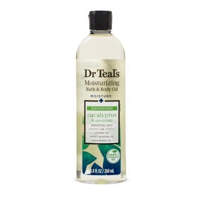 Dr Teal's Bath & Body Oil Rejuvenating Eucalyptus & Spearmint Jojoba, Sweet Almond & Grapeseed 260 ml