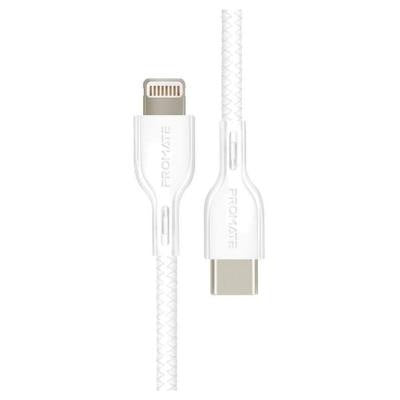 Promate Cable Powerlink USB C to Lightning White