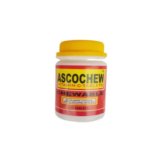Ascochew Vitamin C Easy Chew Orange Flavour 100 Tablets