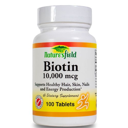 Nature's Field Biotin 10,000 mcg 100 Tablets