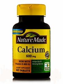 Nature Made Calcium 600 mg + Vitamin D3 60 Tablets
